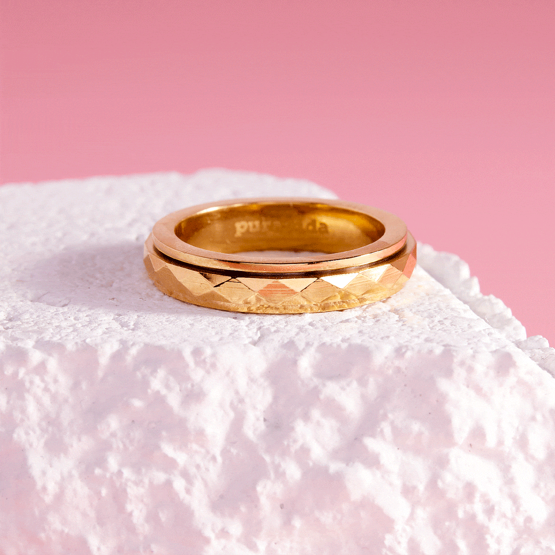 Diamond Cut Fidget Ring