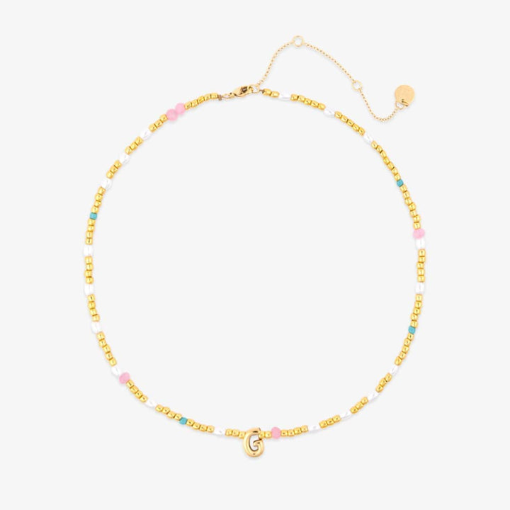 Initial Pearl & Seed Bead Choker