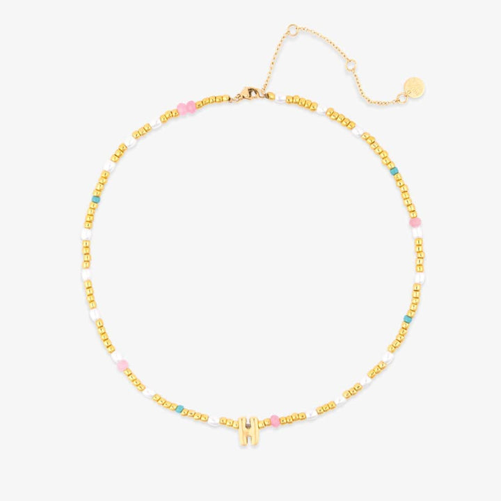 Initial Pearl & Seed Bead Choker