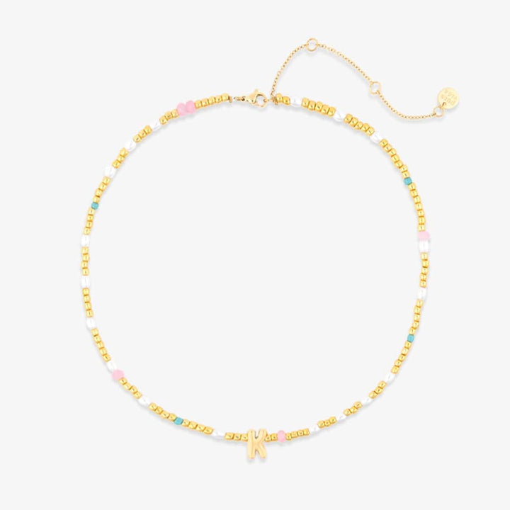 Initial Pearl & Seed Bead Choker