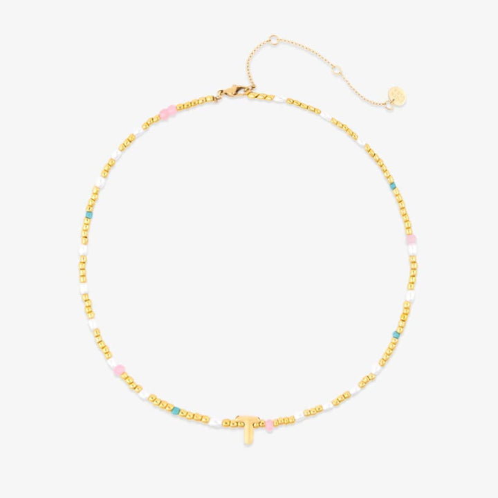 Initial Pearl & Seed Bead Choker