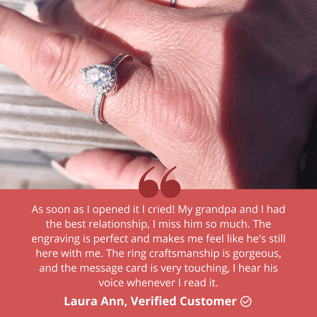 Teardrop From Heaven Urn Ring
