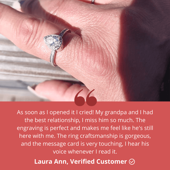 Teardrop From Heaven Urn Ring