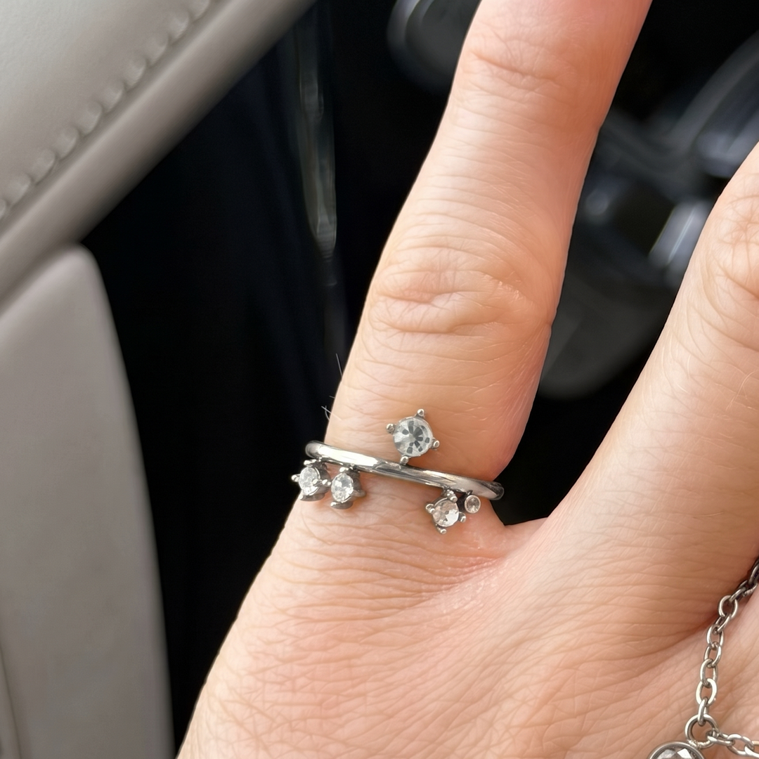 Triple Spark Drop Pinky Ring